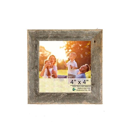 Palacedesigns 4 x 4 in. Natural Weathered Gray Picture Frame PA3666377